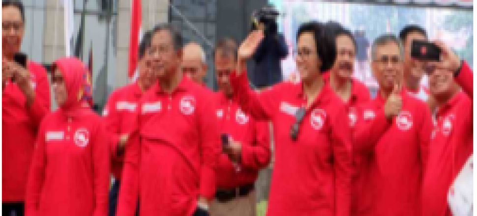 dri mulyani menghadiri fun walk