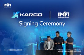 signing ceremony kargo tehcnology dengan indomobil finance imfi